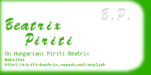 beatrix piriti business card